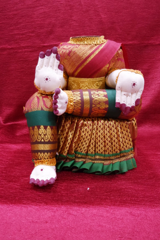 Lakshmi Idol MAROON colour 9 inch