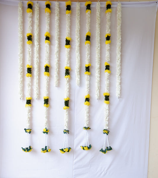 sriman decoration flowers for festival 11 strings  4 feets long