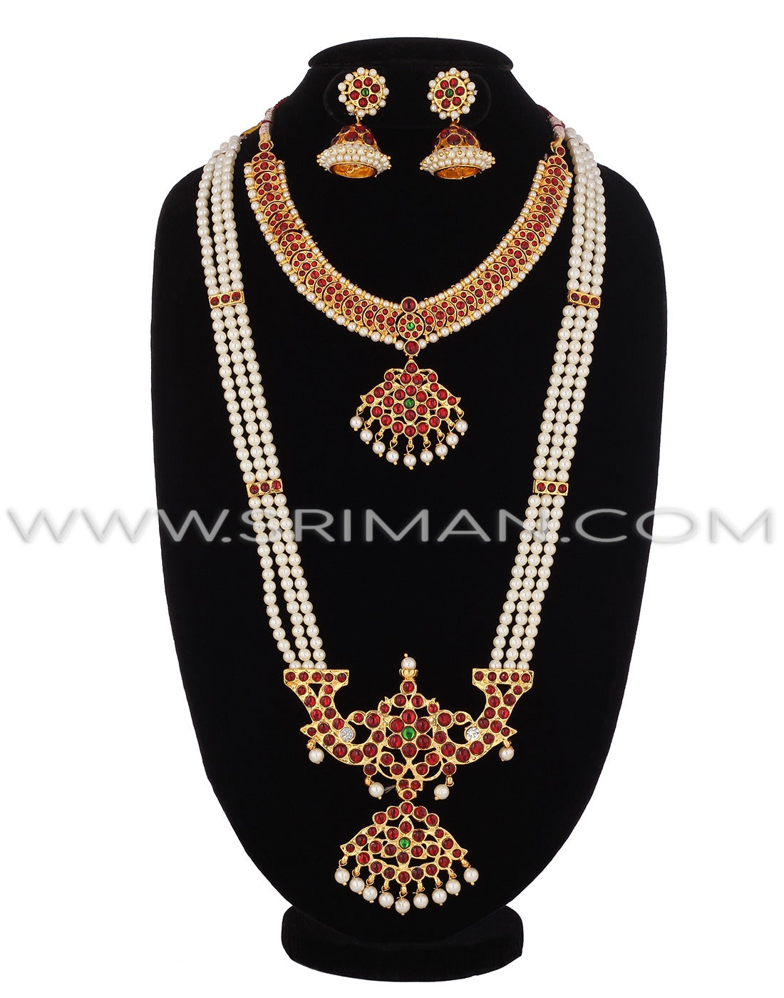 SRIMAN KEMPU long moti haram and necklace