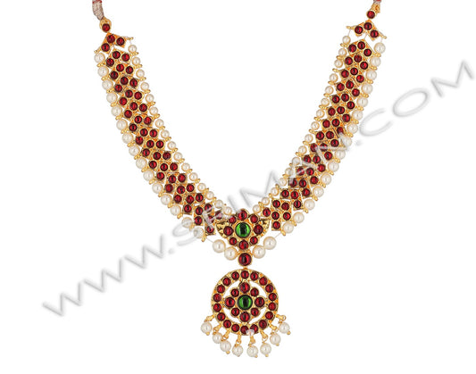 Sriman kempu short necklace for bharatanatyam