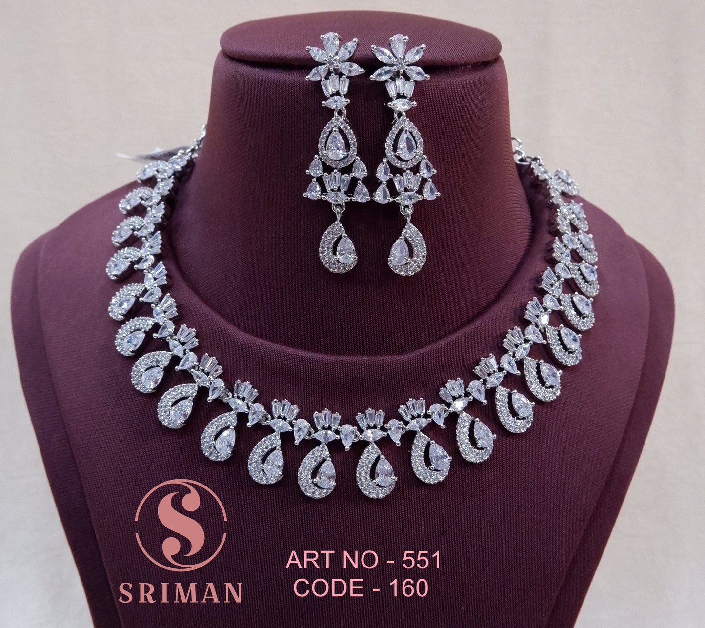 SRIMAN FANCY RADIUM NECKLACE SET