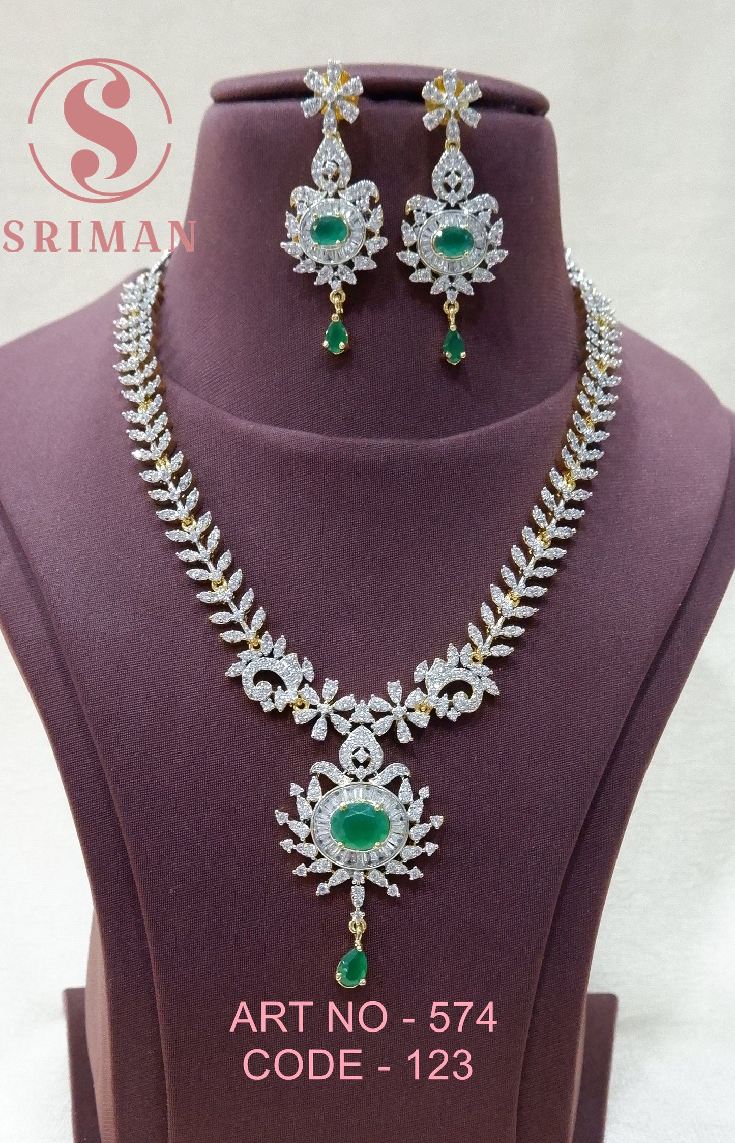 SRIMAN NECKLACE SET WITH EARINGS