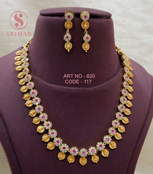 SRIMAN GOLD FINSH KAUSLA MALA SET