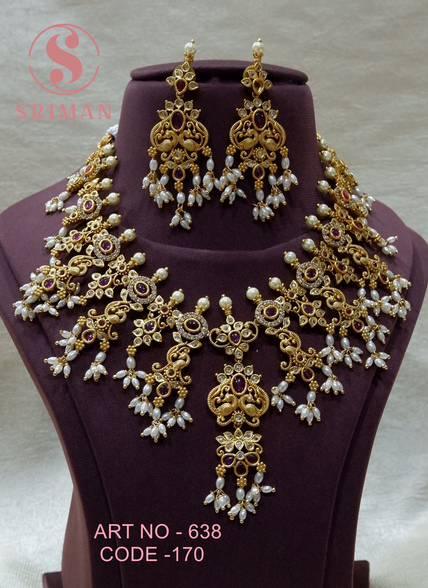 SRIMAN GRAND GOLD NECKLACE SET