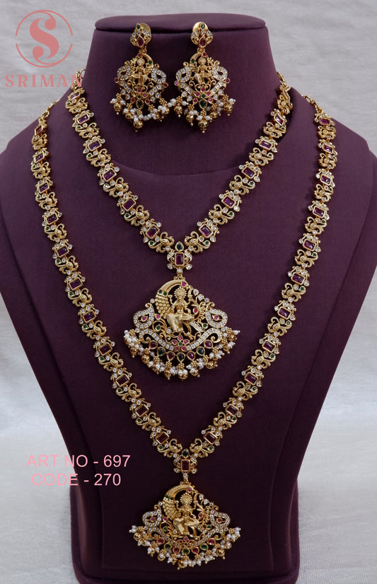 SRIMAN MAT COMBO FANCY NECKLACE AND HARAM